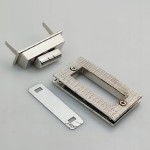 Zamek zapięcie do torebki teczki 50 x 30 mm srebrny
