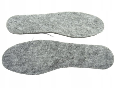 Wkładki do butów filcowe szare grube 6mm roz.43