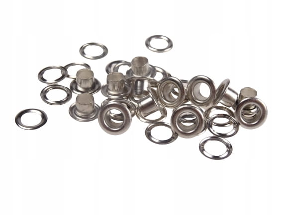 Oczka metalowe Polskie kaletnicze z podkładką 5 / 10 / 4,5 mm 1000 sztuk