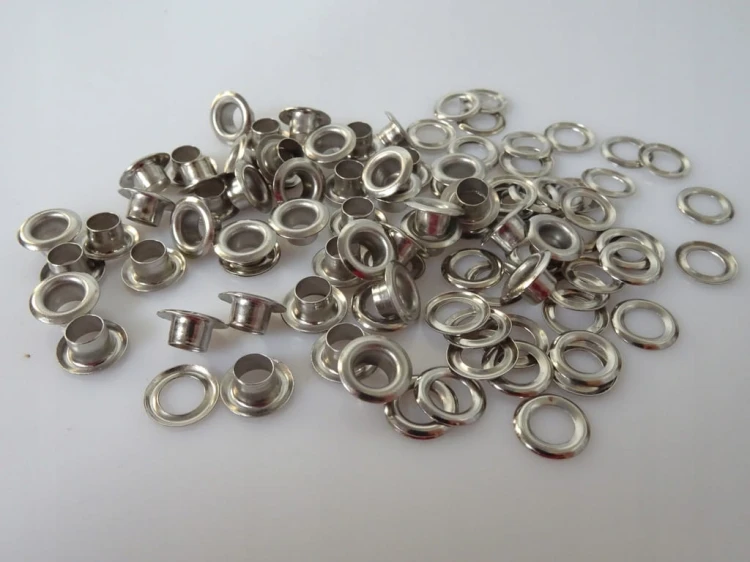 Oczka metalowe Polskie kaletnicze z podkładką 5 / 10 / 4,5 mm 1000 sztuk