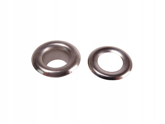 Oczka Polskie metalowe kaletnicze 6 / 12 / 5 mm 1000 sztuk NIKIEL