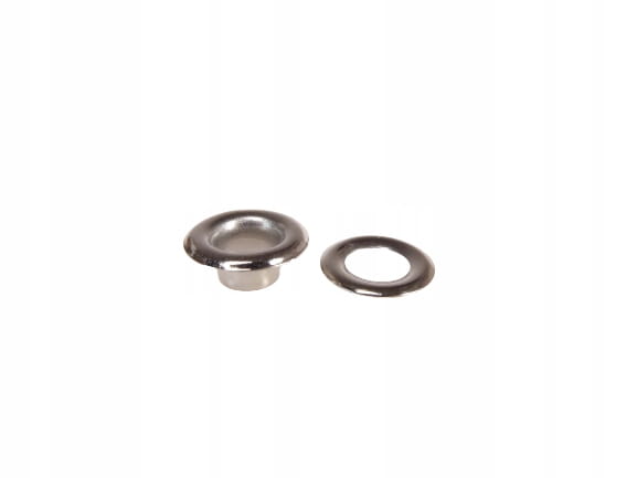 Oczka Polskie metalowe kaletnicze 6 / 12 / 5 mm 1000 sztuk NIKIEL