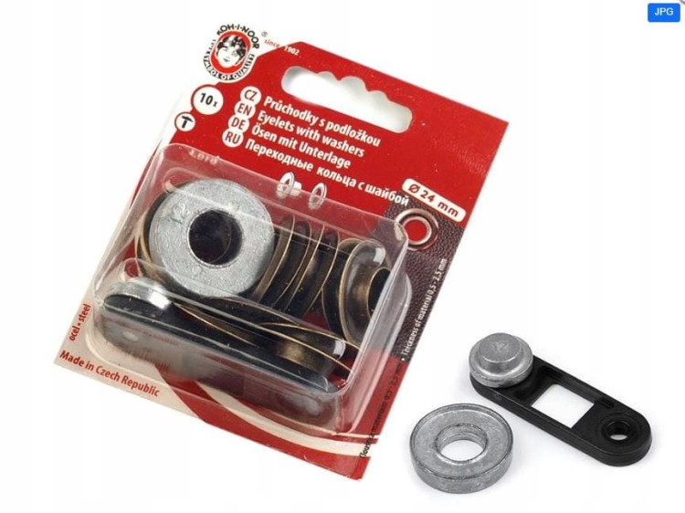 Oczka z mini praską 12 / 24 / 5 mm srebrny 10 sztuk oczek