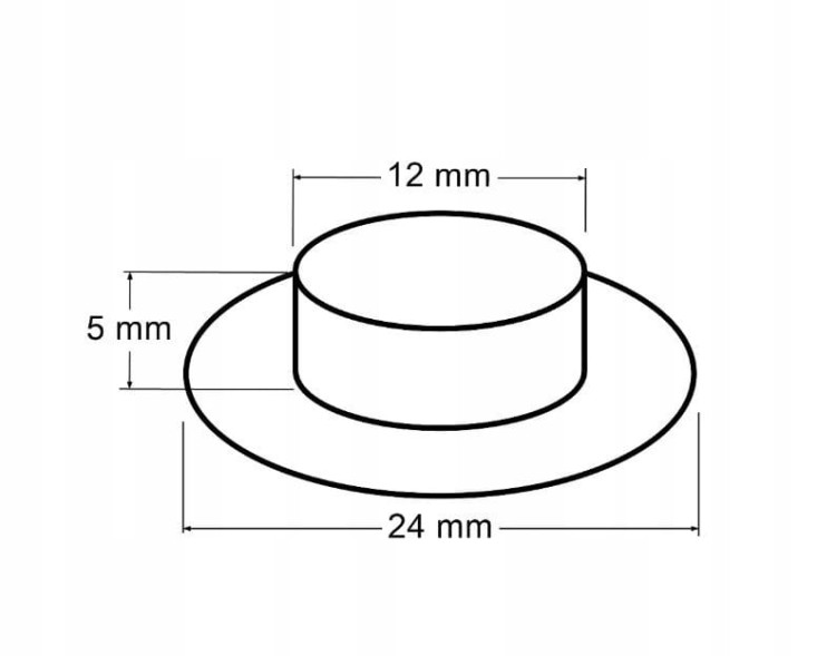 Oczka z mini praską 12 mm / 10 sztuk oczek złote