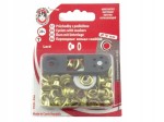 Oczka kaletnicze 5,5 mm nierdzewne z mini praską 20 sztuk złote