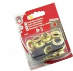 Oczka kaletnicze z mini praską 8 mm / 10 sztuk oczek złote