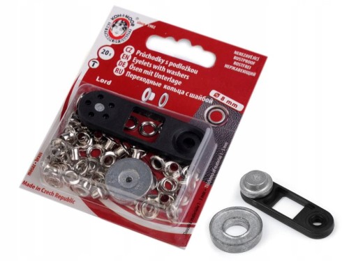 Oczka NIERDZEWNE z mini praską 4 mm 20 sztuk oczek srebrny
