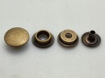 Napy zatrzaski stare złoto kaletnicze 15 mm 50 szt