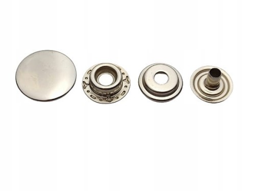 Napy zatrzaski nikiel kaletnicze 17 mm 50 szt