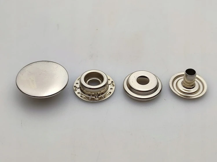 Napy zatrzaski nikiel kaletnicze 17 mm 50 szt