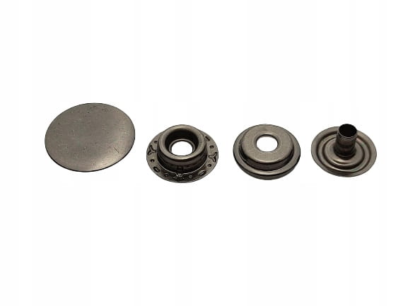 Napy zatrzaski ciemny nikiel 17mm 50 szt