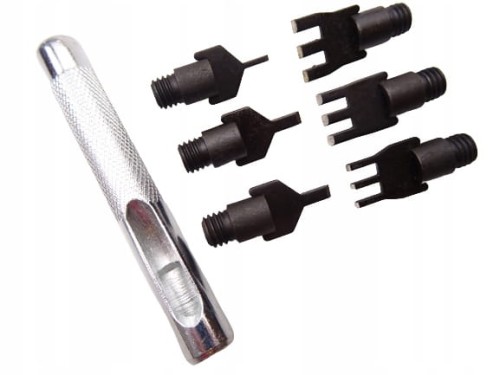 Wybijak wycinak otworów w skórze pod szew 1,6 mm / 2,4 mm / 3,2 mm / 6 szt