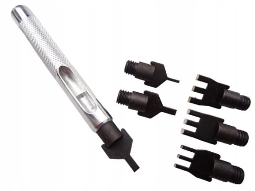 Wybijak wycinak otworów w skórze pod szew 1,6 mm / 2,4 mm / 3,2 mm / 6 szt