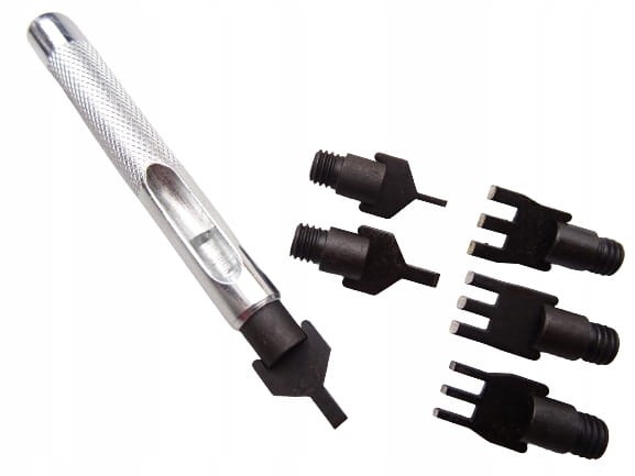 Wybijak wycinak otworów w skórze pod szew 1,6 mm / 2,4 mm / 3,2 mm / 6 szt