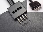 Wybijak dziurkacz do skór 4 - otworowy o średnicy otworu 1 mm rozstaw 4 mm