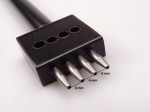 Wybijak dziurkacz do skór 4 - otworowy o średnicy otworu 1 mm rozstaw 4 mm