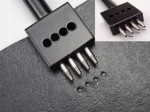 Wybijak dziurkacz do skór 4 - otworowy o średnicy otworu 1 mm rozstaw 4 mm