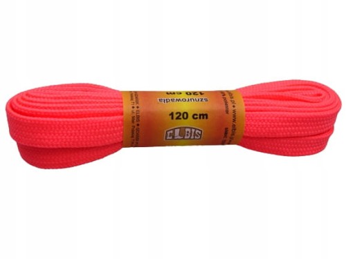 Sznurowadła sznurówki płaskie szerokie 1 cm / 120 cm róż jaskrawy