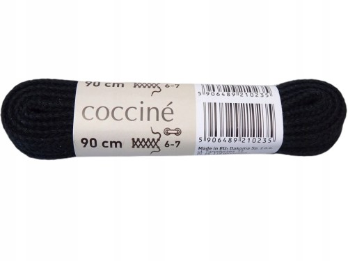 Sznurowadła sznurówki PŁASKIE 100 % bawełna 90 cm czarne