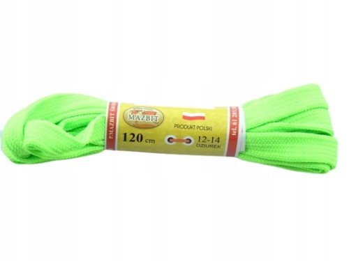 Sznurowadła sznurówki płaskie 120 cm zielony jasny