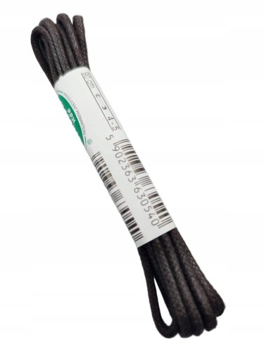 Sznurowadła woskowane bawełniane cienkie okrągłe 90 cm ciemny brąz 2