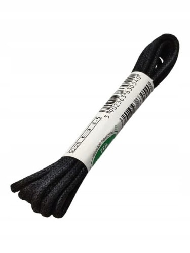 Sznurowadła bawełna woskowane okrągłe 90 cm czarny 2