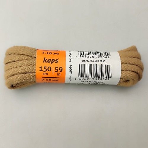Sznurowadła sznurówki 100 % bawełny KAPS 150 cm beżowe 5
