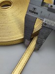 Pasek eko skóra do torebki 8 mm / 100 cm złoty