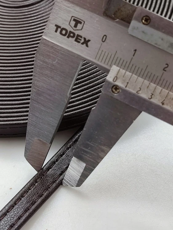 Pasek eko skóra do torebki 8 mm / 100 cm ciemny brąz