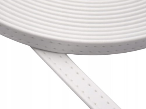 Pasek eko skóra do torebki 10 mm / 150 cm biały