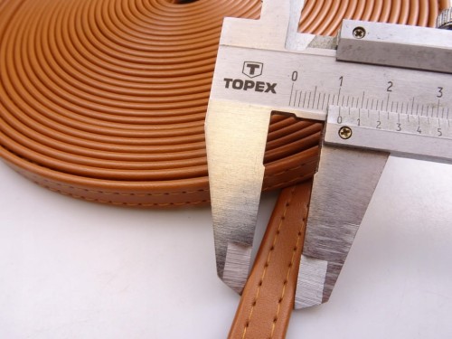 Pasek eko skóra do torebki 10 mm / 150 cm jasny brąz