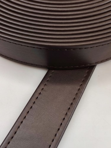 Pasek eko skóra do torebki 30 mm / 1 metr ciemny brąz