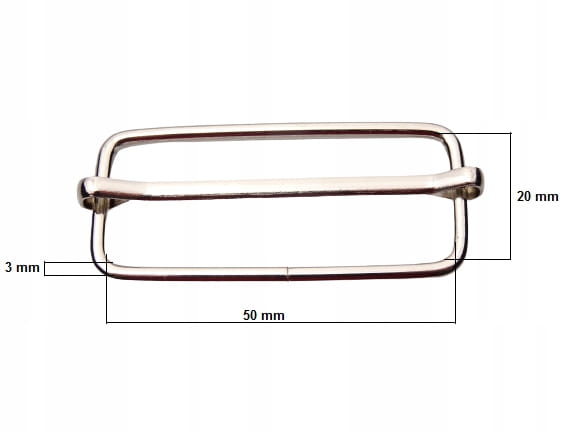 Regulator kaletniczy 50 / 20 / 3 mm 10 szt srebrny