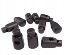 Stoper plastikowy do sznurka 6 mm czarny 10 sztuk