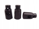 Stoper plastikowy do sznurka 6 mm czarny 10 sztuk