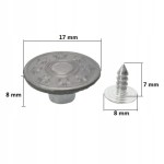 Guzik metalowy do spodni kurtki 17 mm 10 sztuk czarny nikiel