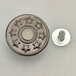 Guzik metalowy do spodni kurtki 17 mm 10 sztuk czarny nikiel