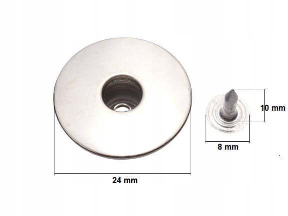 Guzik metalowy do spodni kurtki 24 mm 10 sztuk