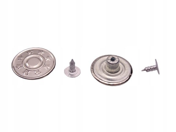 Guzik metalowy do spodni kurtki 20 mm 10 sztuk