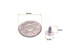 Guzik metalowy do spodni kurtki 20 mm 10 sztuk
