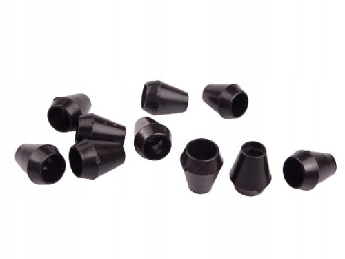 Końcówka plastikowa do sznurka 5 / 7 mm czarny 10 sztuk