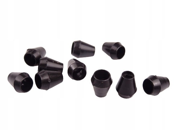 Końcówka plastikowa do sznurka 5 / 7 mm czarny 10 sztuk