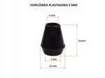 Końcówka plastikowa do sznurka 5 / 7 mm czarny 10 sztuk