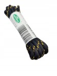 Sznurowadła trekkingowe mocne 120 cm czarno - żółte