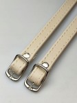Paseczki szersze eko skóra do butów z klamerką srebrną 10 mm / 30 cm beżowe