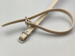 Paseczki szersze eko skóra do butów z klamerką srebrną 10 mm / 30 cm beżowe