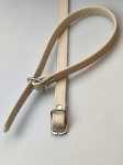 Paseczki szersze eko skóra do butów z klamerką srebrną 10 mm / 30 cm beżowe