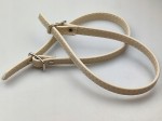 Paseczki szersze eko skóra do butów z klamerką srebrną 10 mm / 30 cm beżowe