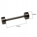 Sztanga okucie do torby torebki 27 x 10 mm czarny nikiel