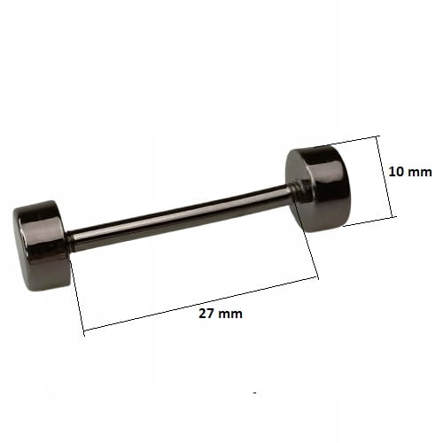 Sztanga okucie do torby torebki 27 x 10 mm czarny nikiel